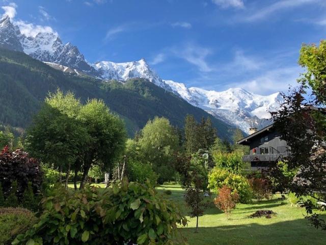 Studio Au Calme Avec Jardin Et Vue Mont-Blanc Chamonix Esterno foto